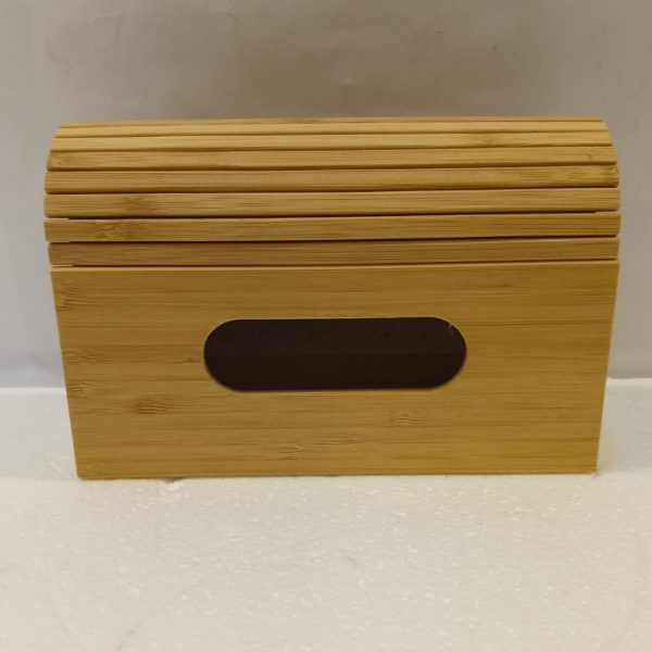 WOOD TISSUE BOX VIOLET SMALL