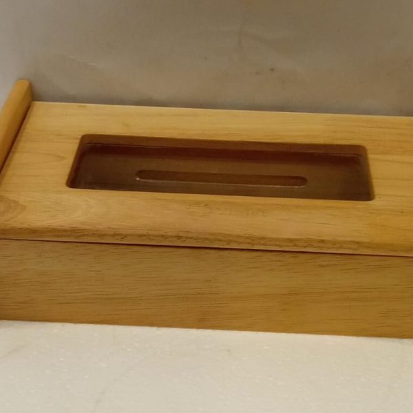 WOOD TISSUE BOX LARGE