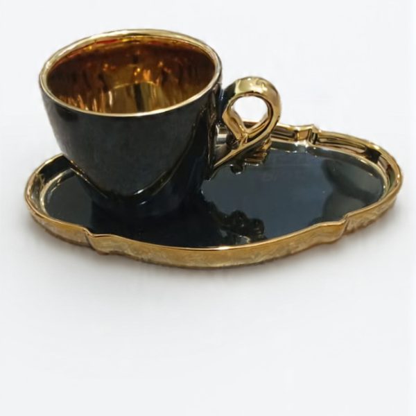 CUP SAUCER GOLDEN 6PC