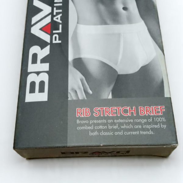 BRAVO PLATINUM RIB STRETCH BRIEF LARGE