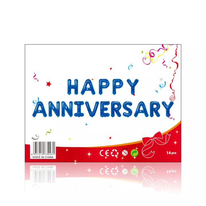 eaa75f75613923ed24b68e2bfe7db541 HAPPY ANNIVERSARY FOIL BALOON - Image 1