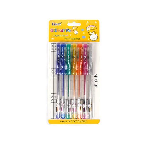 first-glitter-pen-7-colors-160257 FIRST GLITTER PEN CRYSTAL CLEAR 7COLOR - Image 1