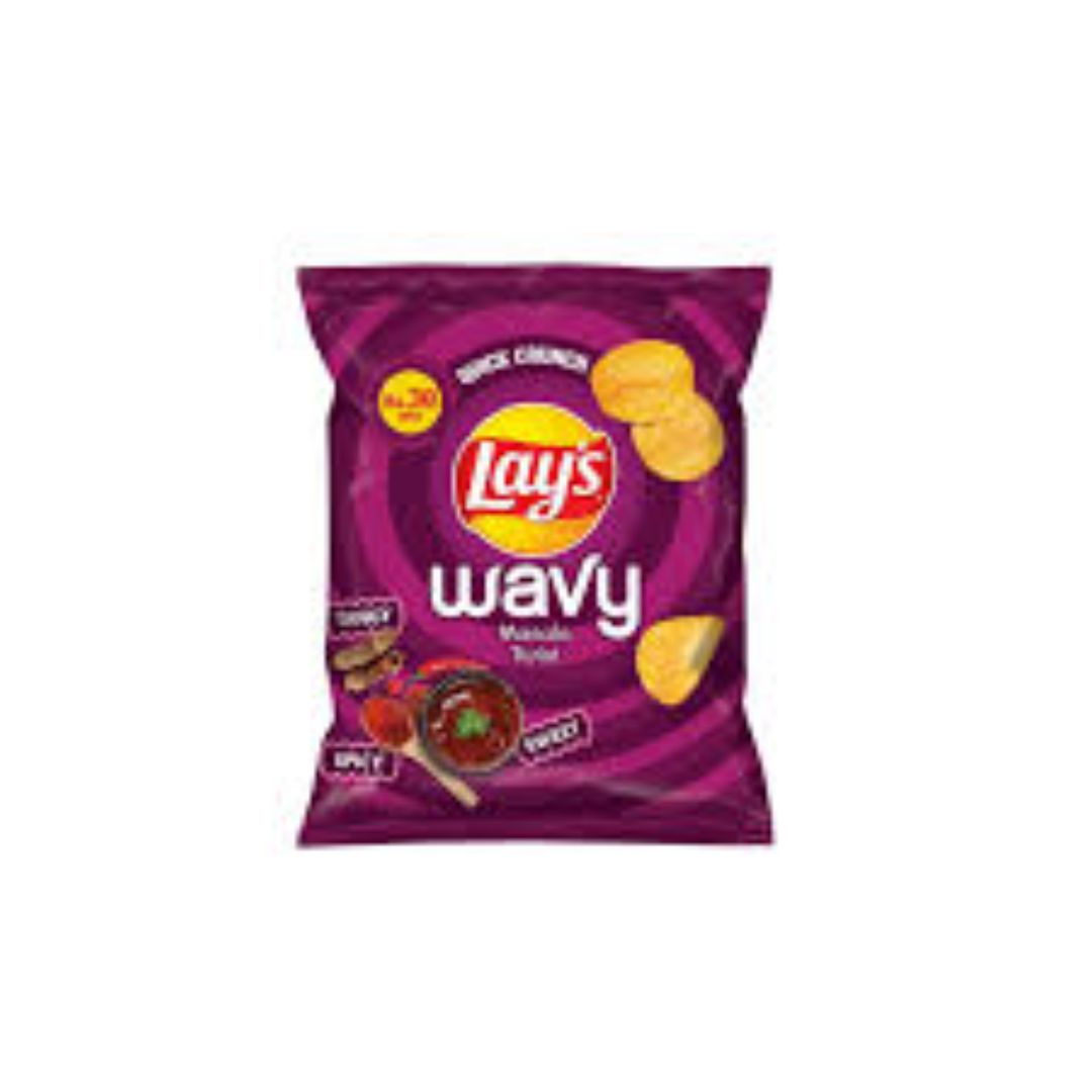 grocerapp-lays-wavy-masala-twist-tangy-682d95e97f7d9 LAYS WAVY MASLA TWIST 17GM - Image 1