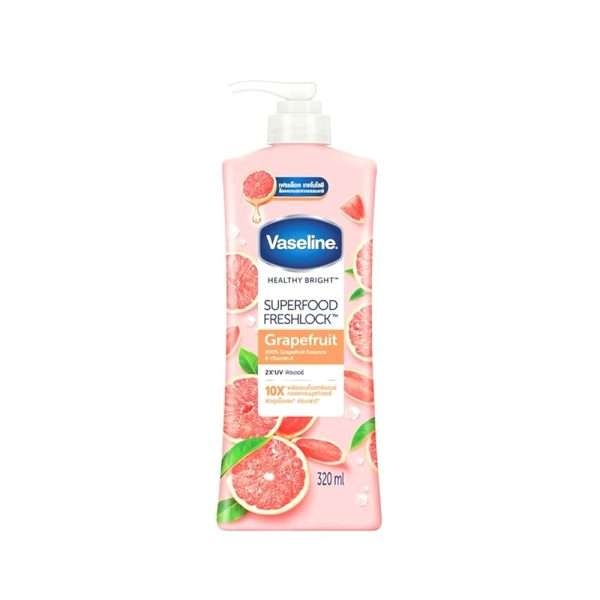 VASELINE SUPER FOOD BODY LOTION GRAPE FRUIT 320ML