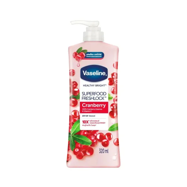 VASELINE SUPER FOOD BODY LOTION CRANBERRY 320ML
